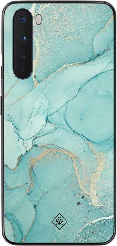 Casimoda® hoesje - Geschikt voor OnePlus Nord - Marmer mint groen - TPU - Backcover - Mint - Marmer