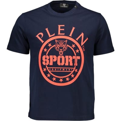Plein Sport Blauwe Katoenen T-shirt voor Mannen