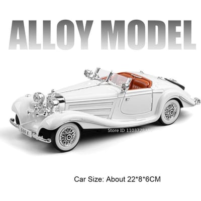 1:24 Shelby Cobra 500K Model Speelgoed Vintage Auto's Legering Diecast Geluid Licht Deuren Geopend Terugtrek Mechanisme Decoratie Voor Volwassenen Kinderen Cadeaus