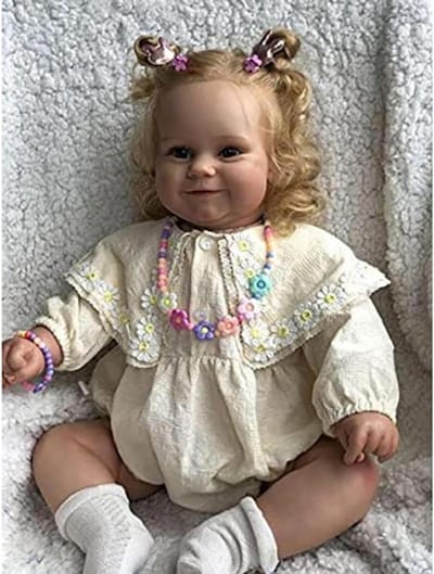Reborn pop - Babypop meisje - Knuffelen en spelen - Handgemaakt en realistisch - 60 cm - Geel