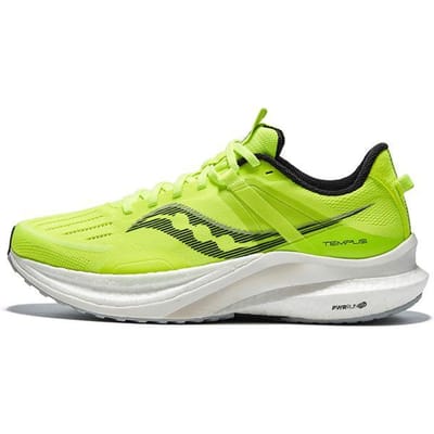 Saucony Tempus Stabiliteitsondersteuning Lichtgewicht Hardloopschoenen Heren Hardloopschoenen Geel Zwart S20720-75 42 yellow
