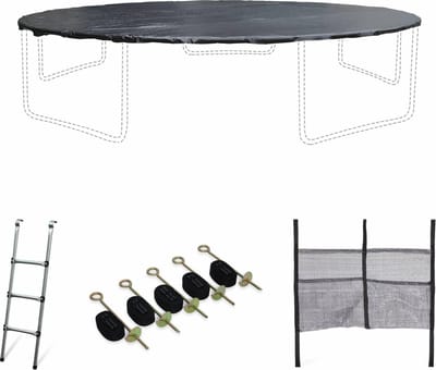 sweeek - Accessoireset voor trampoline met een diameter van 250 tot 490 cm