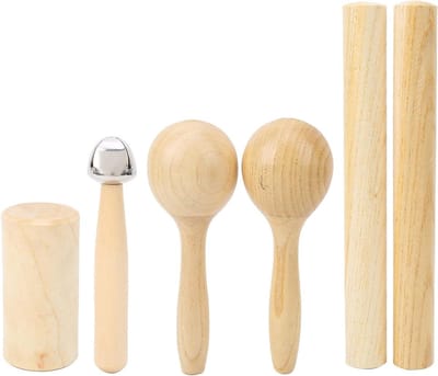 Orff Instrumenten Set - Houten Speelgoed - Muziek Leren - Natuurlijk Hout - 24 x 20 x 5 cm - Houtkleur