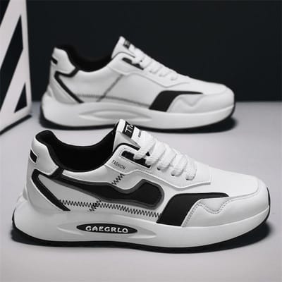 Casual Sneakers Stijlvolle Comfortabele Casual Schoenen voor Man Hoge Kwaliteit Simpel Antislip Sportschoenen Heren Schoenen Nieuwe Mode 44 zwart