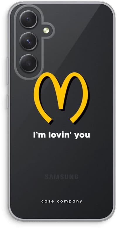 Case Company® - Hoesje geschikt voor Samsung Galaxy A54 hoesje - I'm lovin' you - Soft Cover Telefoonhoesje - Bescherming aan alle Kanten en Schermrand