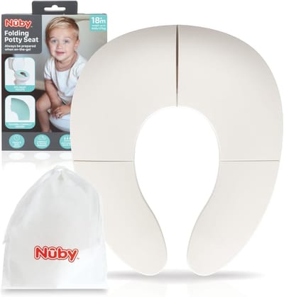 Opvouwbare Toiletbril - Zindelijkheidstrainer - Reizen Zindelijkheid - Antislip Draagtas - Universele Pasvorm - Wit