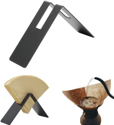 Allecto - Koffiefilterhouder - Roestvrijstalen filterzakhouder - Dispenser voor koffiefilters - Zwart - Papieren koffiefilterhouder - Geschikt voor...