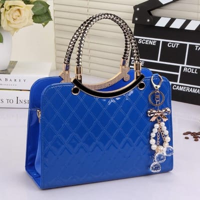 WTEMPO Sacs à main pour femmes, sac à bandoulière tendance pour dames, sacoche à pendentif de grande capacité bleu