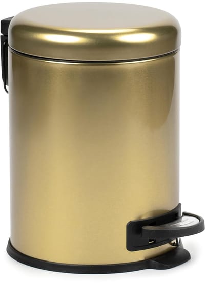 PromoHome Badkamer Prullenbak met Pedaal - 5L Inhoud, Soft-Close & Verwijderbare Binnenemmer