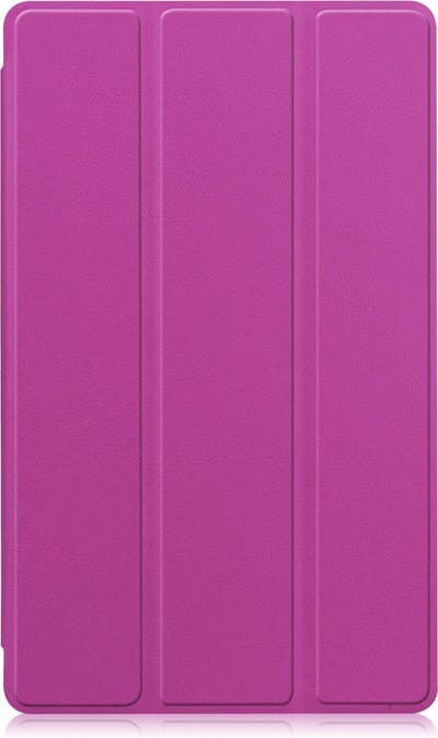 Hoesje - Geschikt voor Samsung Galaxy Tab A7 Lite - Dun & Stevig - Trifold Bookcase - Hard Cover - Hardcover Book Case - Tablet Hoes - Paars
