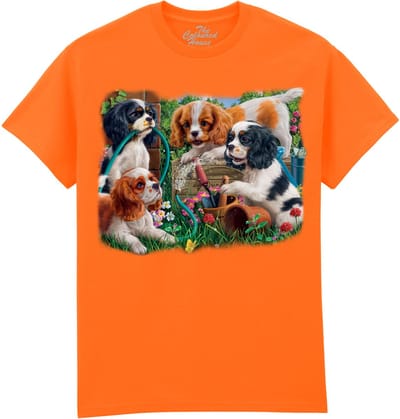 Puppies In The Garden The Coloured House T-shirt M