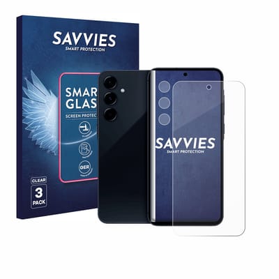 3 Stuks Savvies Screenprotector - geschikt voor Samsung Galaxy A35 5G (Voor+Camera) - beschermfolie glas transparant