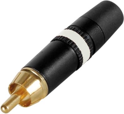 Neutrik vergulde witte mannelijke RCA connector