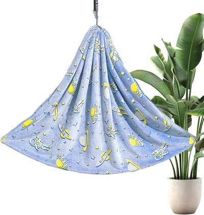 Hangmat Stoel - Schommelstoel Relax - Sensorische Ontspanning - Zachte Fleece Voering - 150 x 120 cm - Blauw