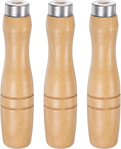 Vijlgrepen Hout - 3 Stuks Ergonomische Handvatten voor Metaal- en Houtvijlen