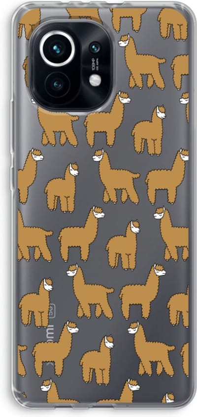 Case Company® - Hoesje geschikt voor Xiaomi Mi 11 hoesje - Alpacas - Soft Cover Telefoonhoesje - Bescherming aan alle Kanten en Schermrand