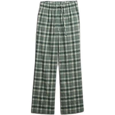 Superdry Check Elastic Dress Pants Groen M Vrouw