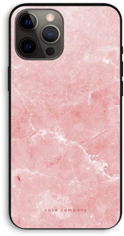 Case Company® - Hoesje geschikt voor iPhone 12 Pro Max hoesje - Roze marmer - Biologisch Afbreekbaar Telefoonhoesje - Bescherming alle Kanten en Schermrand