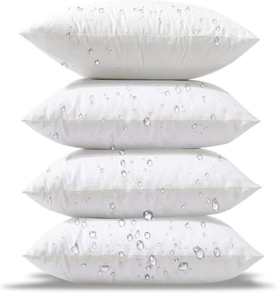 Set van 4 Vierkante Buiten Kussen Inleg - 45x45cm Waterafstotend & Hypoallergeen