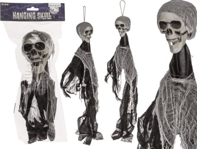Hangend Schedeldecor 50x85 cm - Levensgrote Halloween Decoratie