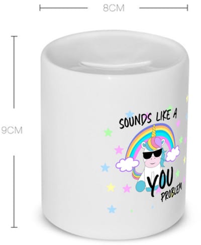 Akyol - unicorn cadeau - Spaarpot - Unicorn - eenhoorn verjaardag - met opdruk - verjaardag cadeau - leuke grappige - unicorn speelgoed - cadeau voor hem en haar - met tekst - 350 ML inhoud