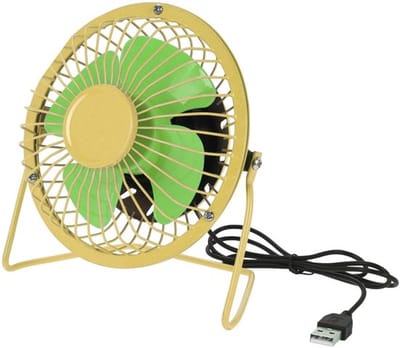 Dailygoody - USB-ventilator - Mini Retro Fan - Frisse Bries - Geel