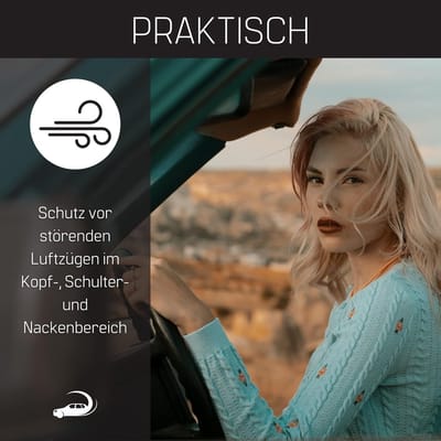 Windscherm Cabrio - Windblocker Exterieur - Comfortabel Rijden - Snelle Ontgrendeling - Zwart