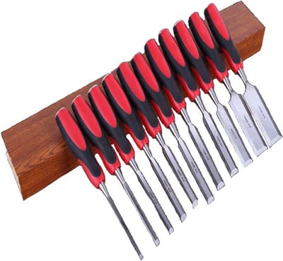 Houtbeitelset - Houtsnijgereedschap - Houtbewerking - Scherpe koppen - 11-delig - N.v.t.