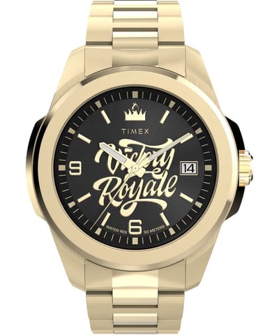 Timex x Fortnite Essex TW2Y47200 Horloge - Staal - Goudkleurig - Ø 45 mm