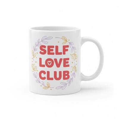 Self Love Club Inspirerende Mok – Positieve Affirmatie Koffiemok – Cadeau voor Zelfliefde & Mindfulness – 330 ml