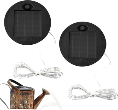 Zonnepaneel Vervanging Top - Tuinlamp Onderdeel - Tuin Verlichting - Automatische Aan/Uit - 2 stuks - Zwart