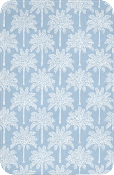 WC mat 40x60 cm - Antislip - Palmboom - Modern - Blauw - Toiletmat - Vloermat - Douchemat - Toilet tapijt - Toiletmatten