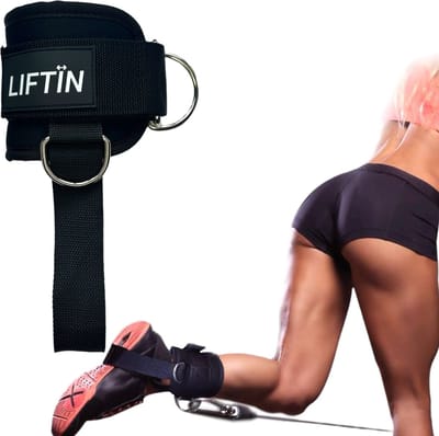 LIFTIN - Ankle Strap - Ankle Straps Fitness - Fitness Strap - Zwart