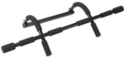 Tunturi Deurtrainer - Fitness-set - Door Gym - Optrekstang - Opdrukstang - Zwart - Incl. gratis fitness app