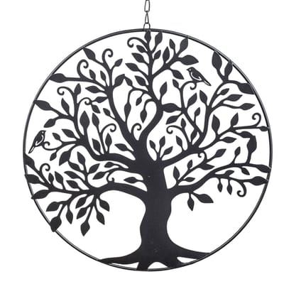 Levensboom - Hanger - Ø 30cm - Bruin - Metaal - incl. Ketting 45cm
