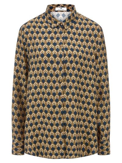 Lange blouse Van Peter Hahn bruin