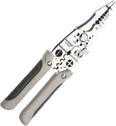Elektrische Draadstripper - Krimptang Kabeltang - Bekabeling Monteren - Multifunctioneel Gereedschap - 186 g - Zilver