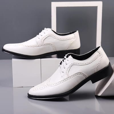 Handgemaakte heren Wingtip Oxford schoenen Echt kalfsleren brogue dress schoenen Klassieke zakelijke formele schoenen voor heren 41 gray