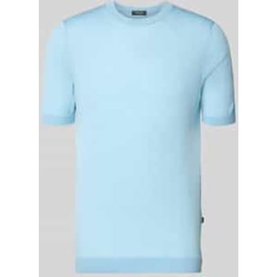 gebreid shirt met ronde hals