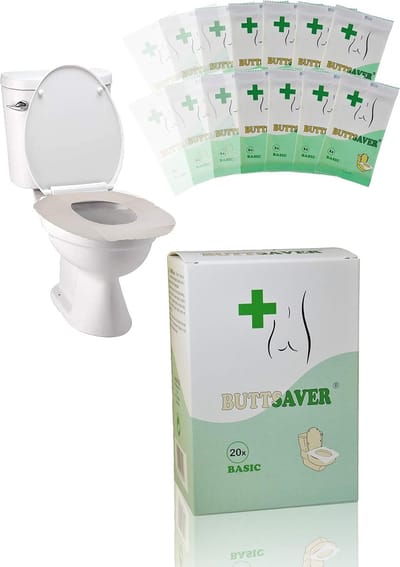 Wegwerp Toiletbrilhoezen - Hygiënische Bescherming - Reizen en Onderweg - Individueel Verpakt - 20 Stuks