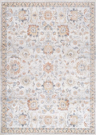 SURYA Esther vloerkleed wasbaar oosters vintage crèmekleurig