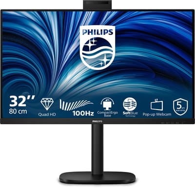 Philips 3000 series 32B2U3601H/00 computer monitor 80 cm (31.5") 2560 x 1440 Pixels Quad HD LCD Zwart