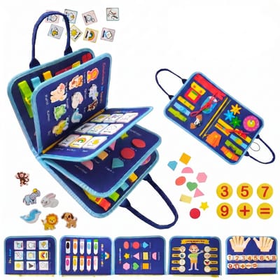 ECTEATOY® Montessori speelgoed - Sensorisch Speelgoed - Montessori Activiteitenboek met meer dan 12 activiteiten - Peuter speelgoed jongens speelgoed Meisjes
