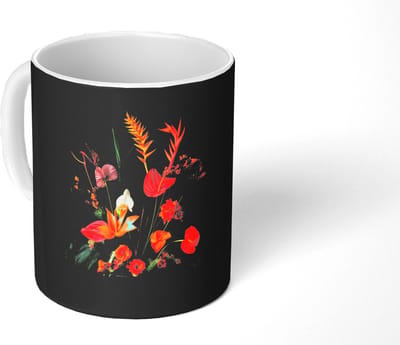 Mok - Koffiemok - Schaal - Boeket - Bloemen - Mokken - 350 ML - Beker - Koffiemokken - Theemok
