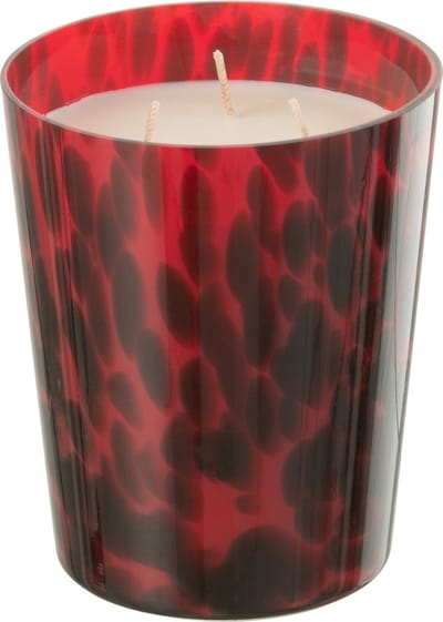 J-Line geurkaars Noa - Sandalwood - glas - rood - medium - 68U