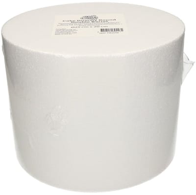 FunCakes Taart Dummy - Piepschuim Blok - Rond - Double Barrel - Ø25 cm x 20 cm