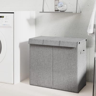 Opvouwbare wasmand - Wasbox met vakken - Wassen sorteren - 3 uitneembare zakken - 645 x 345 x 59 cm