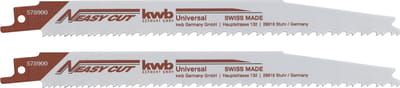 KWB Easy-Cut reciprozaagblad - 205 mm - Bi metaal - Hout en kunststof - HCS - 578900 - 2 stuks