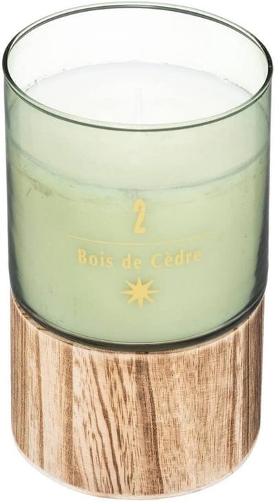 Atmosphera Geurkaars, cederhout, glas en hout, 360 g