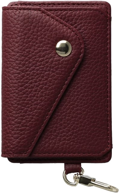 AVY Leren Hoesje Geschikt voor Apple iPhone 16 Pro Max | Met Magnetische Kaarthouder | Compatibel met MagSafe | Leather Case met Wallet | Burgundy
